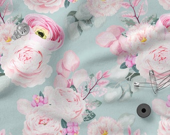 Powder Pink Cotton Sateen, soft and beautiful fabric, cotton satin, Perfect for crafting, clothing, bedding, Width 150cm /60"