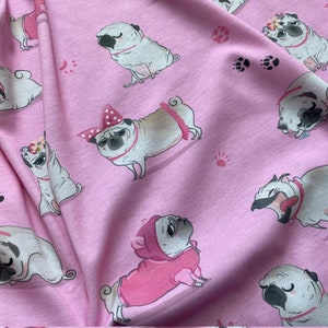 Tessuto in maglia di cotone per cani, elasticizzato, maglia di cotone per cani, stampa ecologica, peso 200 g/m²