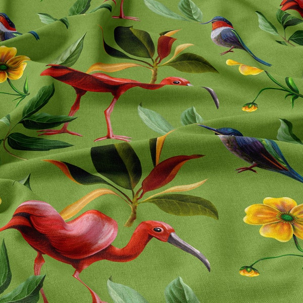 BABS BIRD PRINT LINEN TOP
