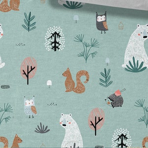 Sweatshirt Fabric Forest , Stretchable, forest  Fabric, Cotton Knit fabric, for Sweatshirts, Sportswear and Children&#39;s Clothing 230gsm