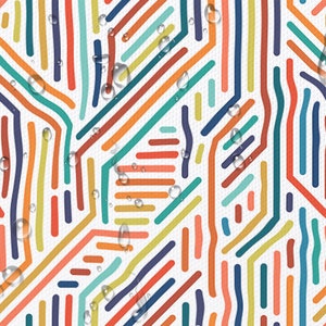Waterproof fabric Geomertic Rainbow, PN-EN ISO, Rainbow fabric, 600D weave, 200G/m2, Width 150cm /60" image 7