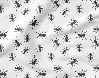 Ants cotton 100%, Eco-print, Printed Cotton Ants fabric, Width 150cm /60"