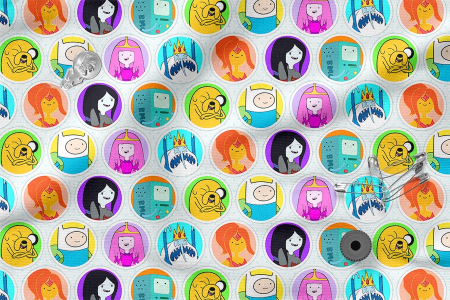 Classic Cartoon cotton 100%, Eco-print, Printed Cotton Fabric, Cartoon fabric, Width 150cm /60"