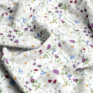 Patterns VISCOSE Fabric 100%, Eco-print, Printed Viscose Fabric, Children Pattern, Light and , Width 145cm /57&quot;
