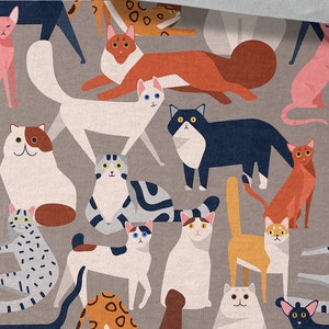 Sweatshirt Fabric CAT , Stretchable, cat  Fabric, Cotton Knit fabric, for Sweatshirts, Sportswear and Children&#39;s Clothing 230gsm