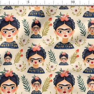 Cotone floreale FRIDA 100%, Eco-stampa, Tessuto di cotone stampato, tessuto floreale, Larghezza 150 cm /60"