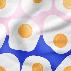 PINK BLUE EGGS,  cotton 100%, Eco-print, Printed Cotton Fabric, Width 155cm /61&quot;