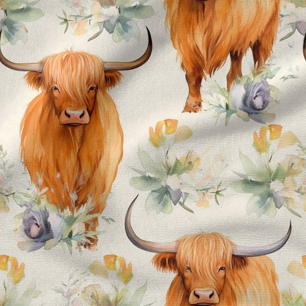 Hairy cows cotton 100%, Eco-print, Printed Cotton Fabric, cow fabric, Width 150cm /60"