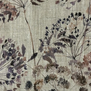 Tessuto di lino Prato, Fiori del prato estivo, Beige in melange, Lino ammorbidito per cucire, Larghezza 150 cm /60 immagine 5