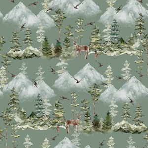 Forest Equilibrium Collection cotton 100%, Eco-print, Printed Cotton Fabric, Forest fabric, Patterns to choose from