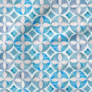 Moroccan Wind cotone 100%, Eco-print, Tessuto di cotone stampato, Tessuto Moroccan Wind, Larghezza 150 cm /60"