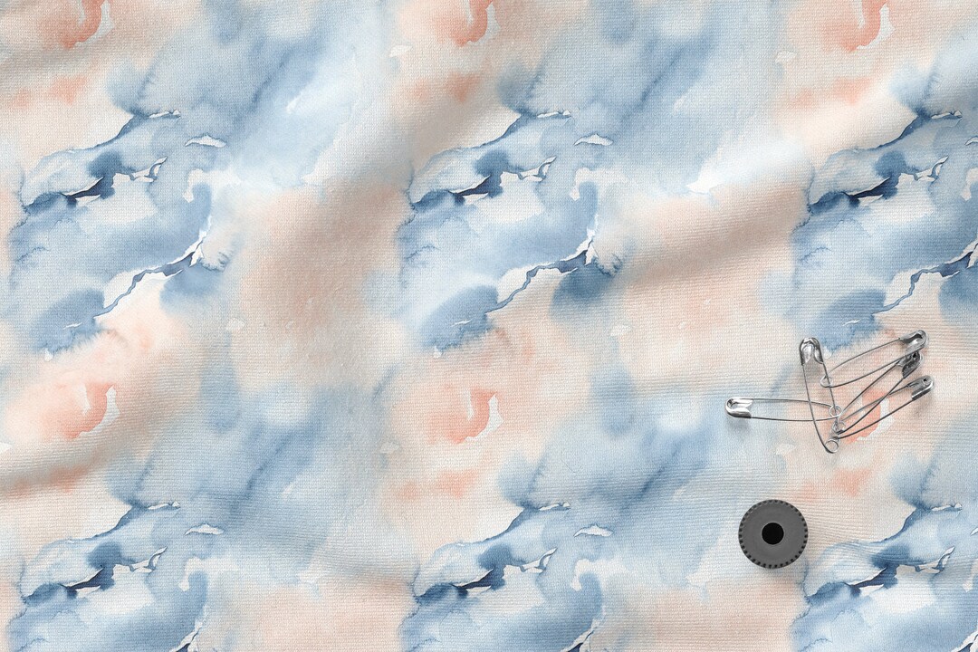 Watercolour Textile Pattern Watercolor Pattern Cotton 100%, Eco-print, Printed Cotton Fabric ...