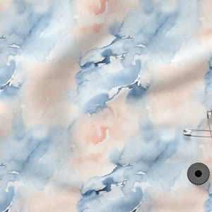 Watercolor Pattern cotton 100%, Eco-print, Printed Cotton Fabric, Watercolor fabric, Width 150cm /60" Patterns to Choose