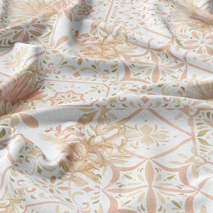 Marocco Lino 100%, Eco-stampa, Tessuto di Lino Stampato, Lino Ammorbidito per cucire, Larghezza 150cm /60"