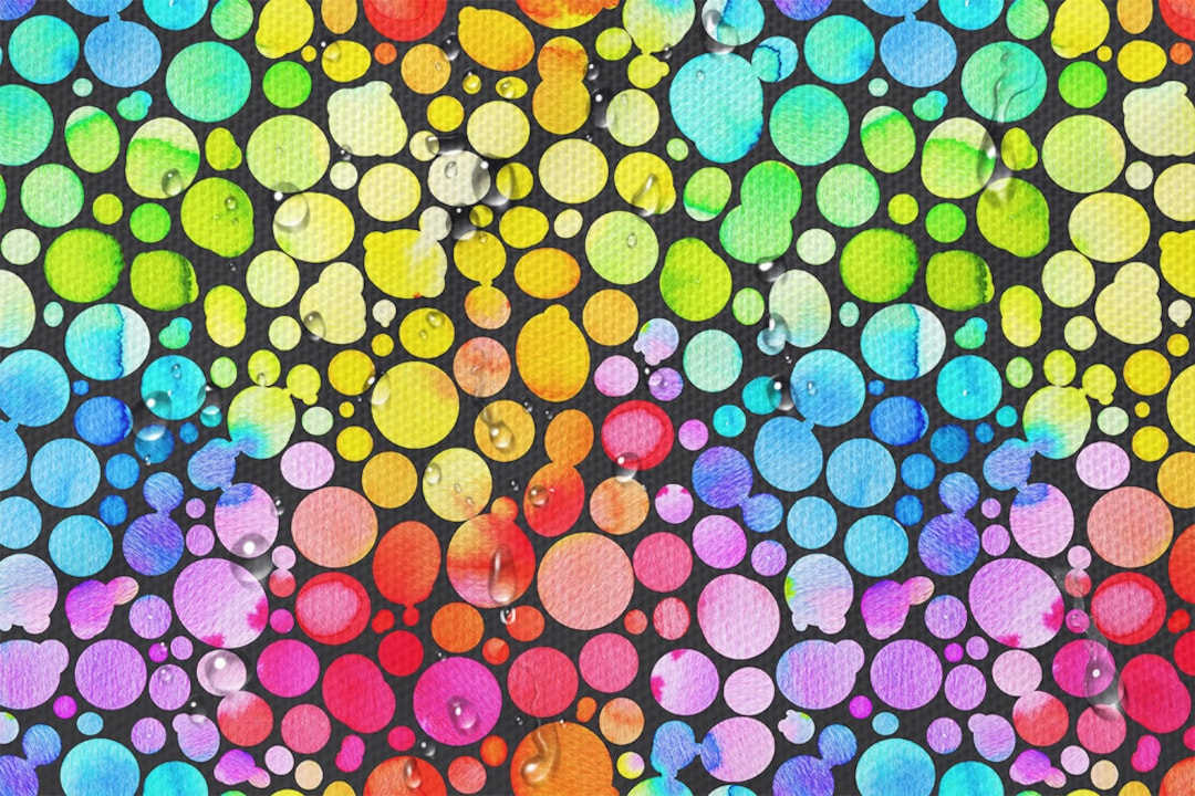 Waterproof Cordura Fabric Colorful Dots, Tropical Fabric, PN-EN ISO ...