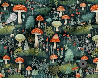 Wooden Fairy Garden Mushroom Set, Red with White Polka Dots