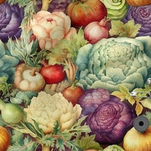Vegetable cotton 100%, Eco-print, Printed Cotton Fabric, Vegetables fabric, Width 150cm /60&quot;