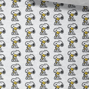 Sweatshirt Fabric Cartoon, Pixel Dog, Stretchable, Cotton Knit Fabric, for Sweatshirts, Sportswear and Children's Clothing 230gsm Weight