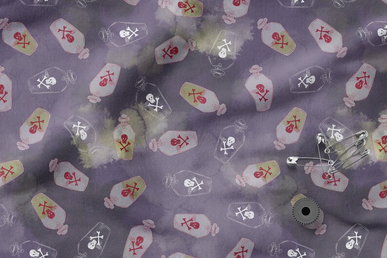 Hallowen cotton 100%, Eco-print, Printed Cotton Fabric, Hallowen fabric Width 150cm /60" Pattern 2