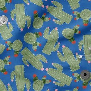 Cacti cotton 100%, Eco-print, Printed Cotton Fabric, Cacti fabric, Width 150cm /60&quot;, Patterns to Choose