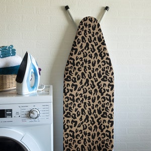 UNIVERSAL Iron Board Cover up to 140x45cm - 100% Cotton Top Layer Oeko-Tex tested for harmful substances -  with 3 Clips
