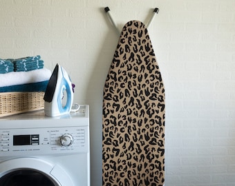 UNIVERSELE strijkplankovertrek tot 140 x 45 cm - 100% katoenen toplaag Oeko-Tex getest op schadelijke stoffen - met 3 clips