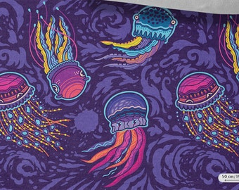 In The Beginning Fabrics Calypso 2 by Jason Yenter Cotton Woven Fabric Jellyfish Teal 30cal_2 In The Beginning Fabrics Calypso 2 by Jason Yenter Cotton Woven Fabric Jellyfish Teal 30cal_2