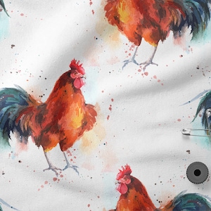 100 % coton pour coqs, impression écologique, tissu en coton poulet, tissu pour coqs, largeur 150 cm