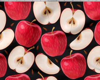 APPLE FRUITS cotton 100%, Eco-print, Printed Cotton Fabric, APPLE fabric, Width 150cm /60"