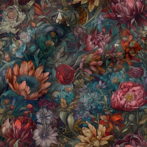 Cotone floreale 100%, Eco-print, Tessuto floreale in cotone stampato, Larghezza 150 cm / 60"