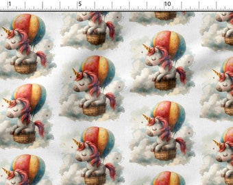 Tela de algodón 100% unicornio, ecoestampada, tela estampada de unicornio, ancho 150 cm (60")