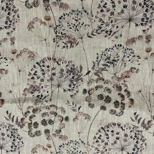 Tessuto di lino Prato, Fiori del prato estivo, Beige in melange, Lino ammorbidito per cucire, Larghezza 150 cm /60 immagine 4