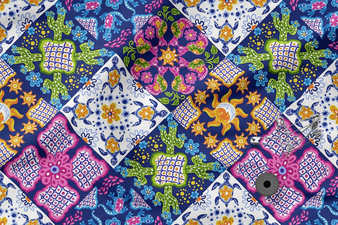 Patchwork Cotton Fabric, Ecoprint, Cotton Knit Fabric, Sweatshirt Fabric Patchwork Pattern
