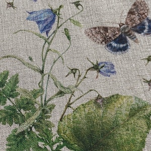 Tessuto di lino, Forest Life, Beige melange, Lino ammorbidito per cucire, Larghezza 150 cm /60"