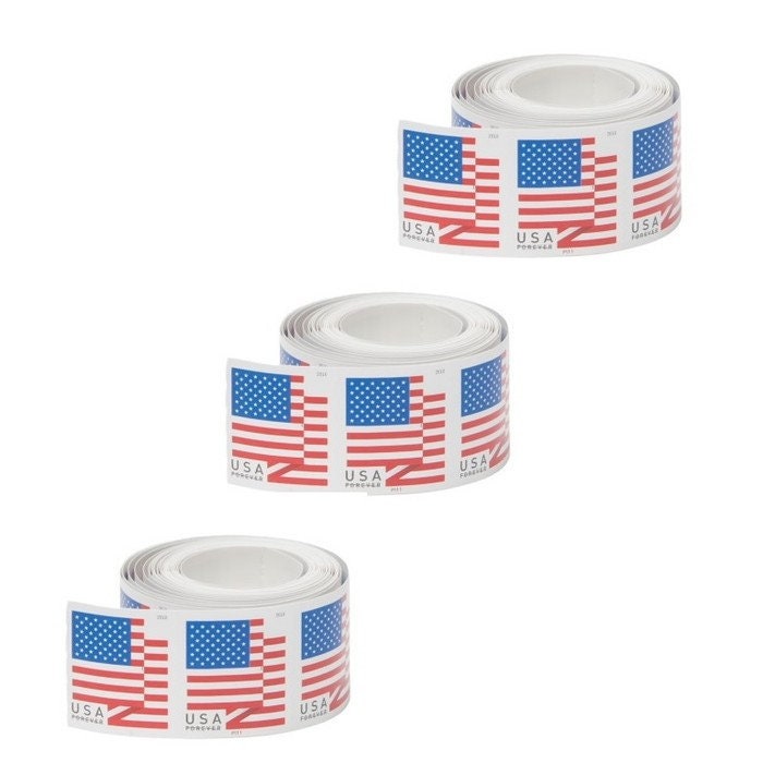 100 First Class Forever Flag Stamps 1 Sealed Roll Free Etsy