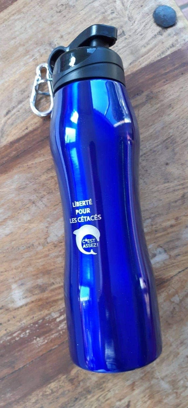 Gourde Bleue en Inox