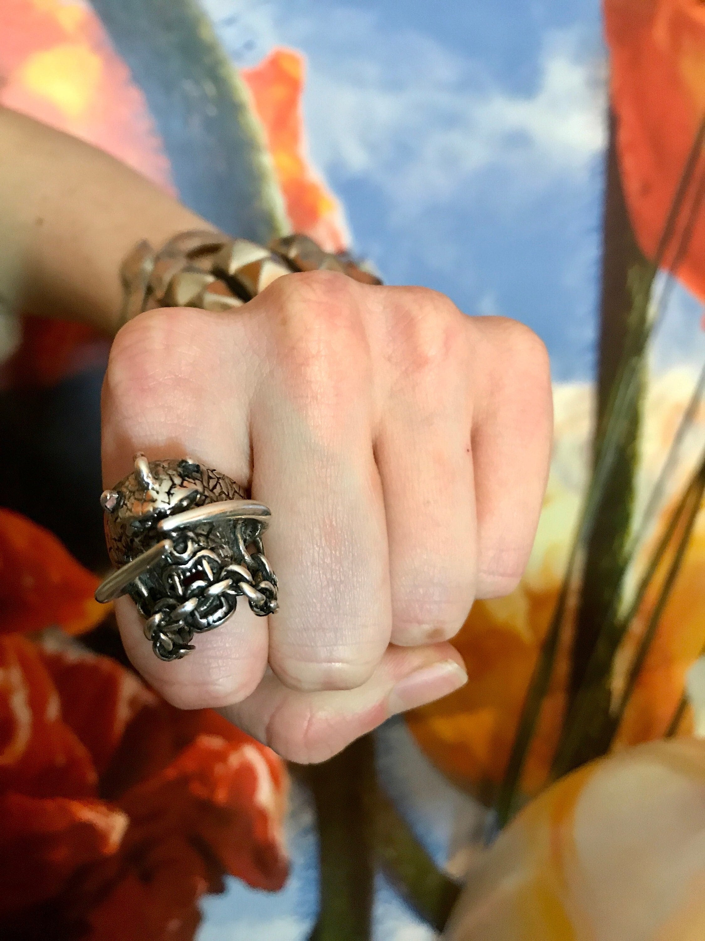 OLDSTOCK 1980s G&S Motörhead Sterling Silver Plated Heavy
