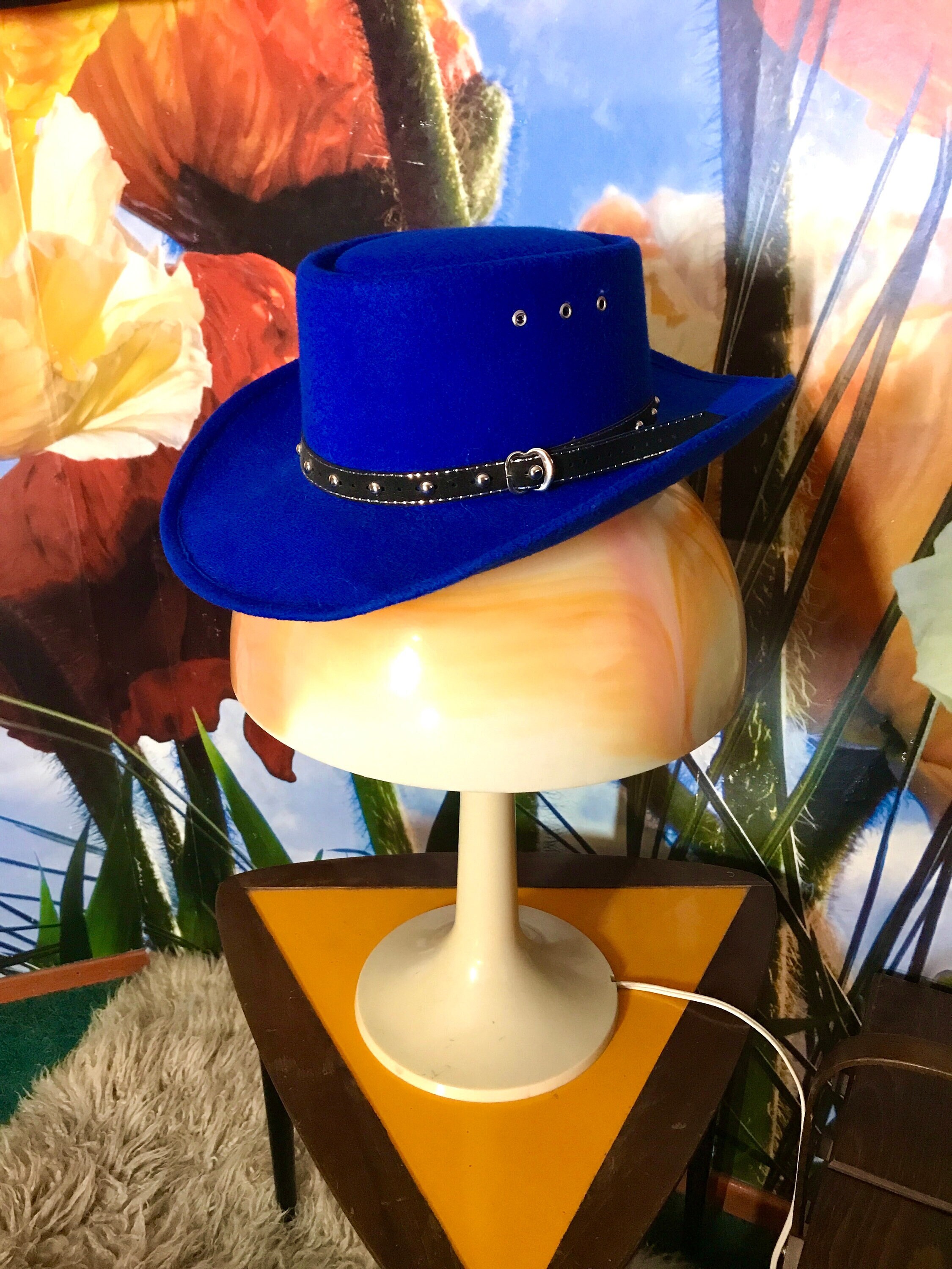 STUDDED Royal Blue Cowboy Hat Made in Mexico - Etsy