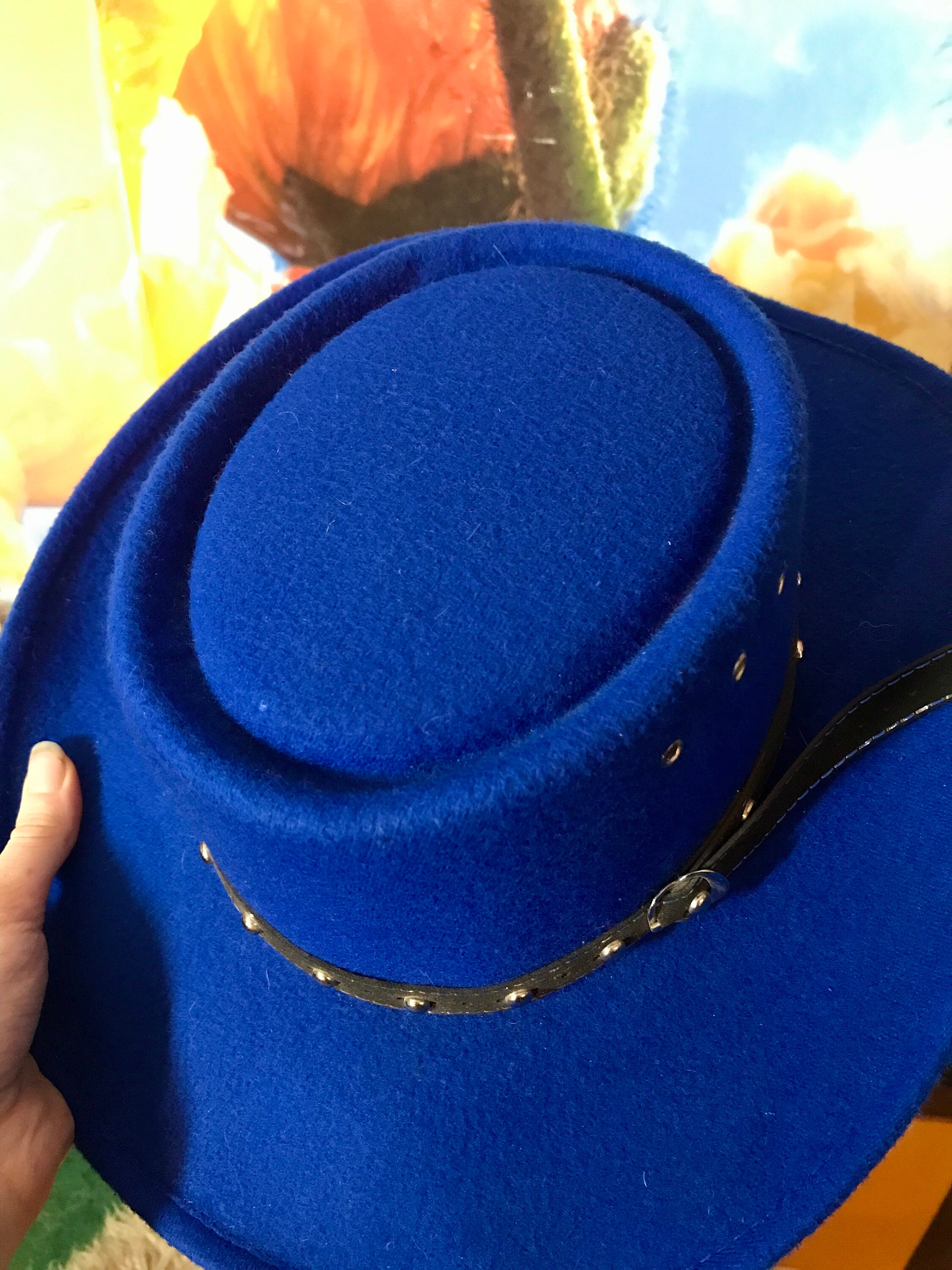 STUDDED Royal Blue Cowboy Hat Made in Mexico - Etsy display picture 2