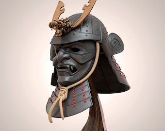 Samurai Kabuto Helmet Japanese Warior 3D print model
