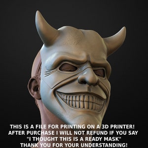 Terrifying Black Phone Grabber Mask STL File for 3D Printing - Horror Movie Cosplay Halloween Prop