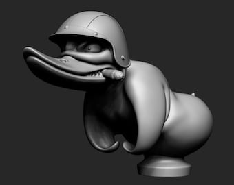 Death Proof Duck Figurine STL File – Tarantino Movie Hood Ornament (3D Printing)