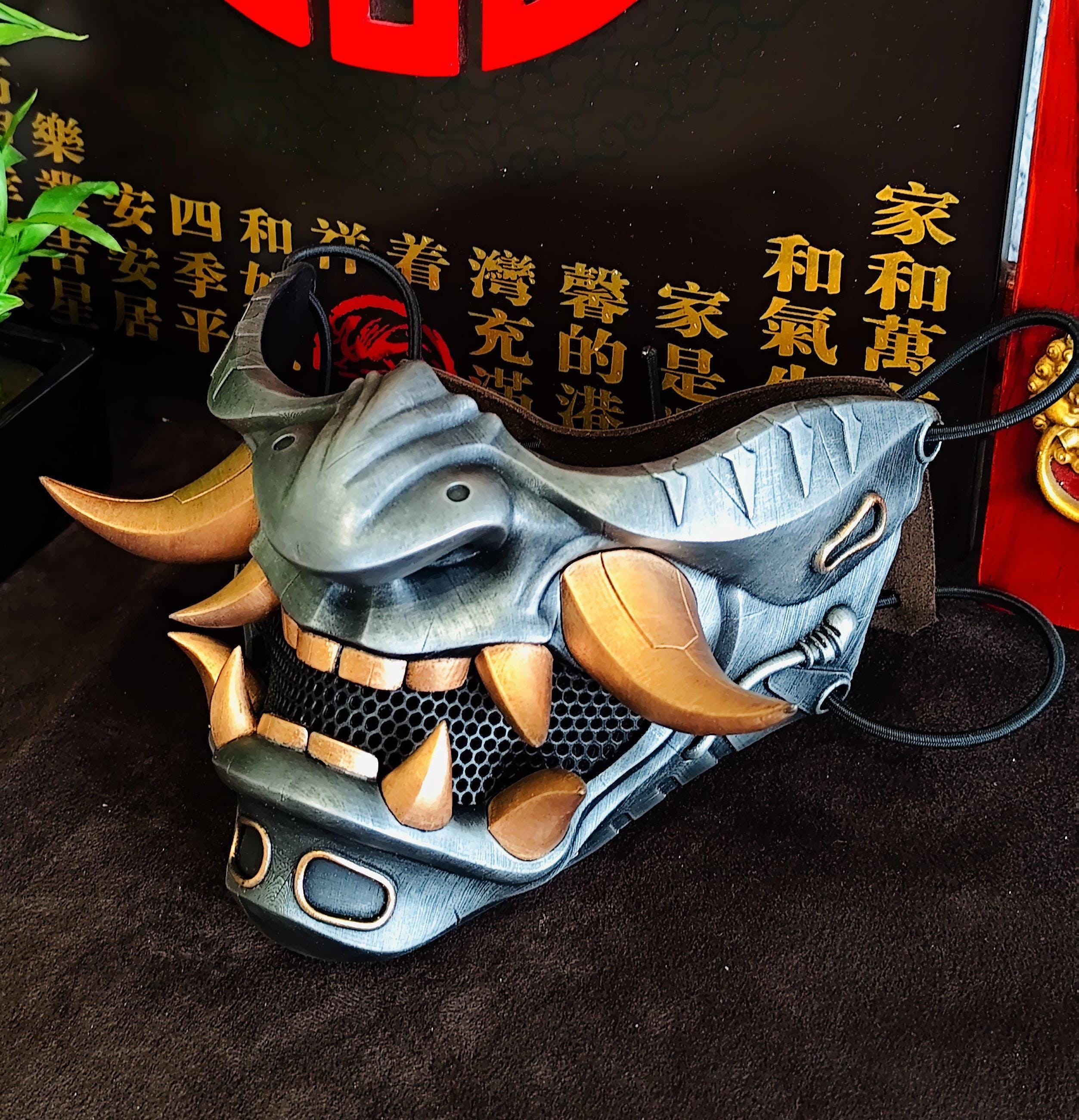 サイバーパンクな鬼牙マスク：ハロウィン、コンベンション、写真撮影に