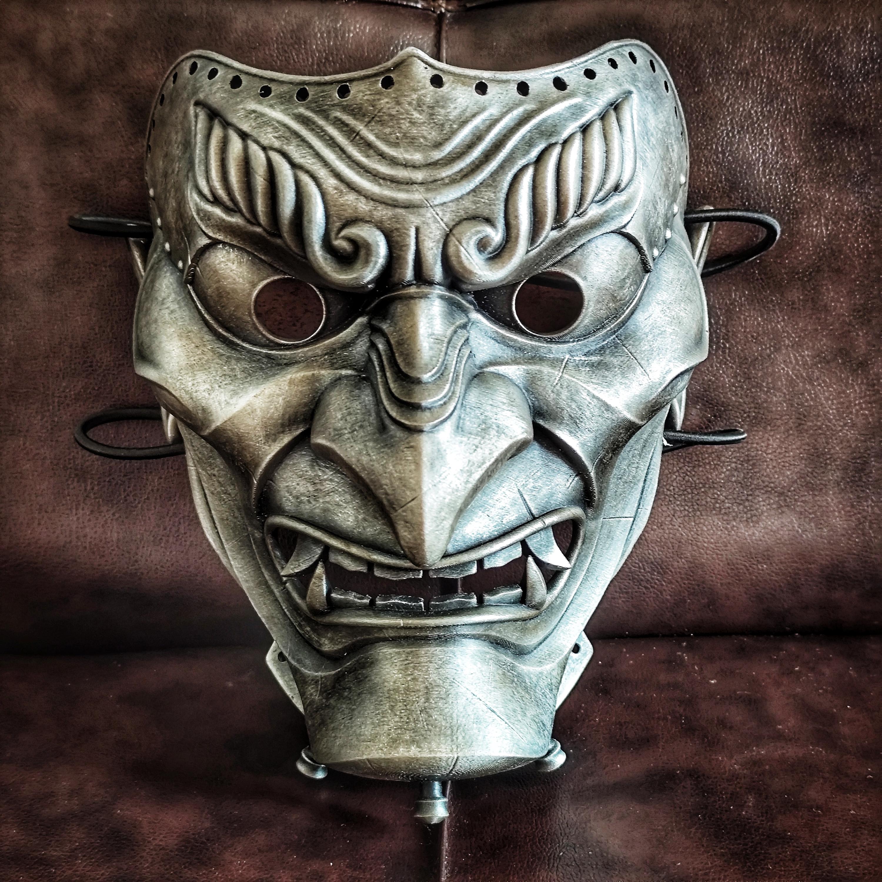 本物のサムライメンポフルフェイスマスク - コスプレ、ハロウィン