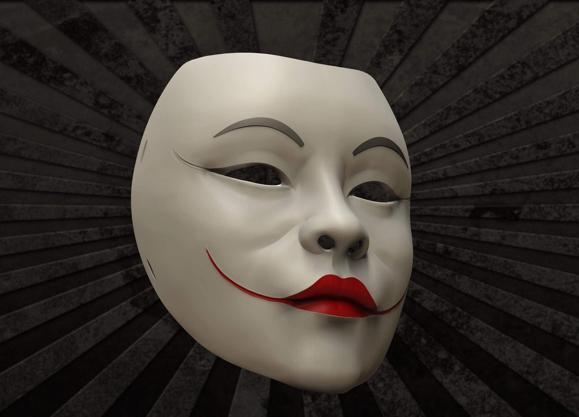 Geisha Mask Anime Mask Model for 3D Print Etsy Australia