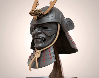 USA非売品　大型110cm スロットマシンパーツ　兜 / サムライ 3Dプリント可能な侍兜（STLファイル） - 日本の戦士コスプレ用鎧モデル