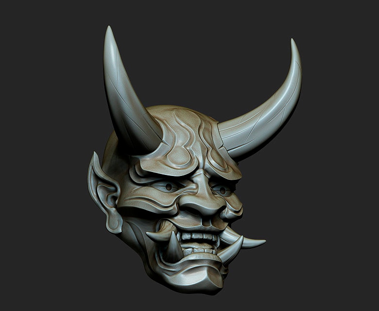 Hannya Scull Top mask Masque Oni Modèle d'impression 3D