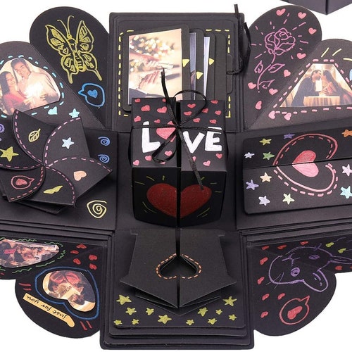 Explosion Gift Box DIY Photo Album Scrapbook for Birthday Etsy