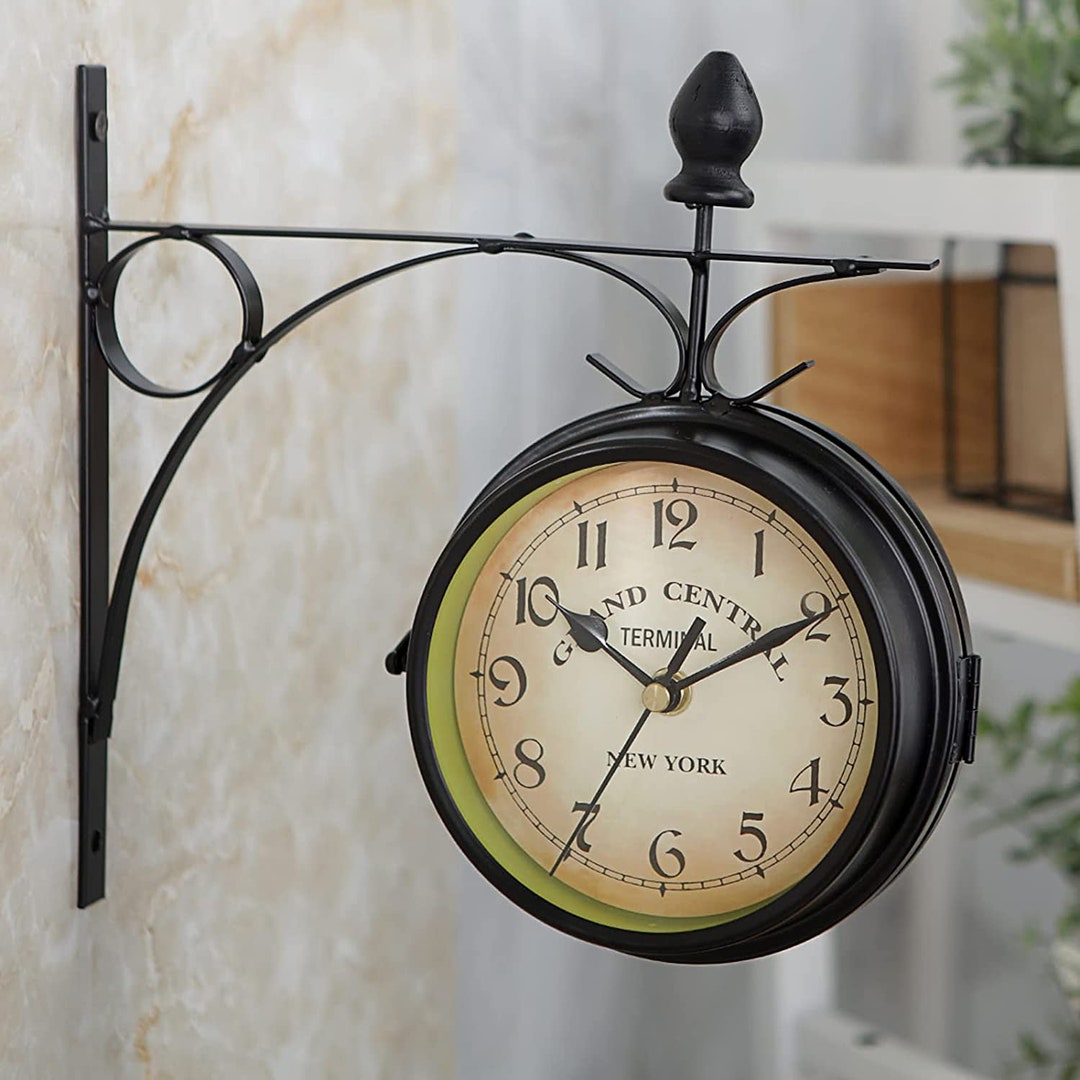 Clocks for Wall Double Sided Wall Clock Classic Central Etsy