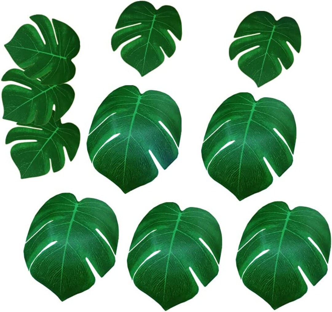36 Pcs Palm Leaves Artificial Tropical Leaves Etsy